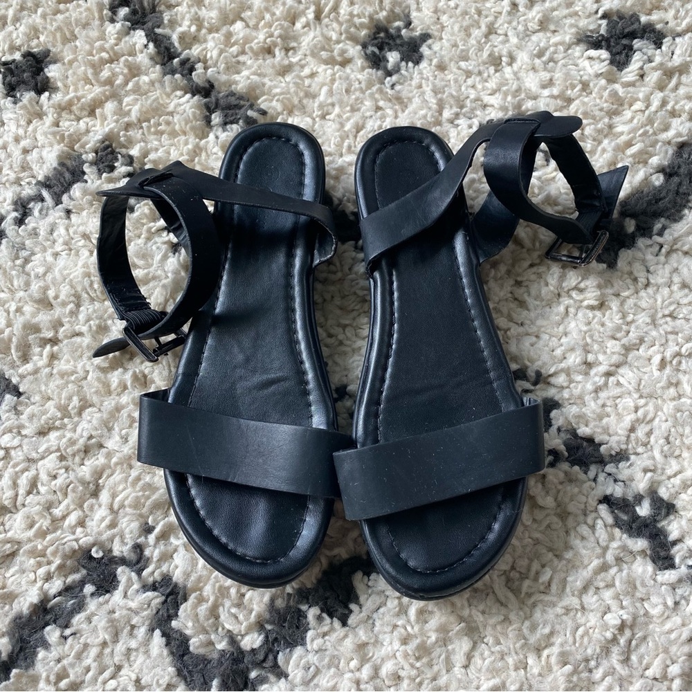 Black Strappy Platform Sandals
